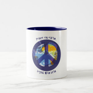 Peace on Earth... Two-Tone Coffee Mug