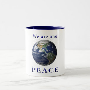 Peace on earth Two-Tone coffee mug