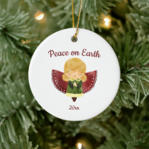 Peace on Earth Watercolor Angel