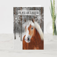 Peace on Earth Winter Horse in the Woods