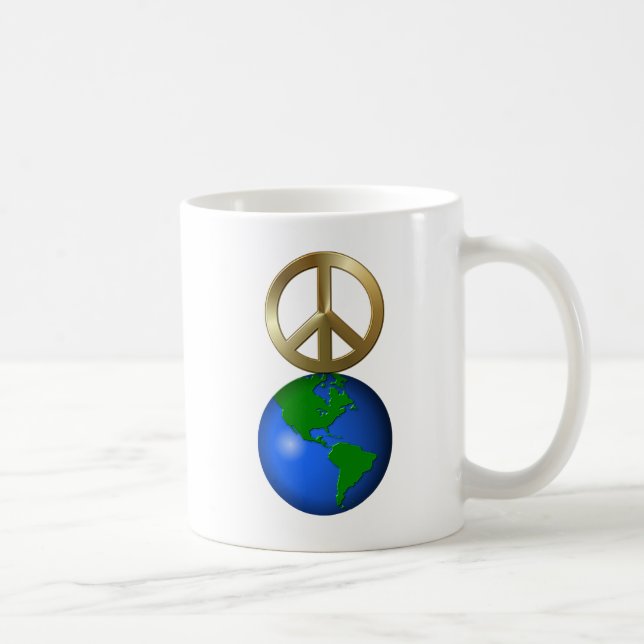 Peace on Earth Word Puzzle Coffee Mug (Right)
