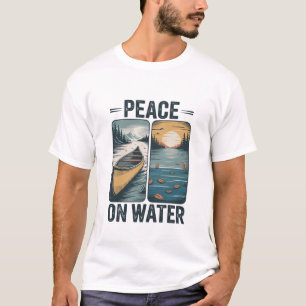 Peace on Water Canoe Adventure Inspirational T-Shirt