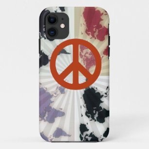 peace on world map iPhone 11 case