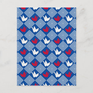 Peace Orizuru Pattern Postcard