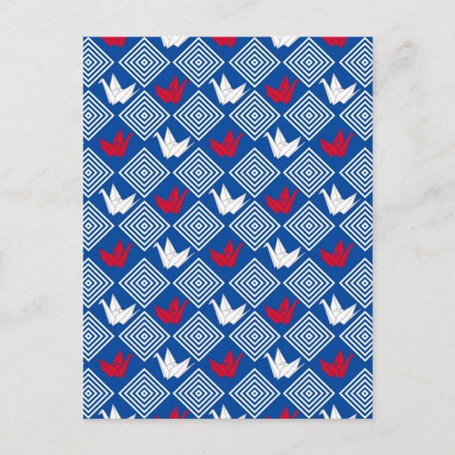 Peace Orizuru Pattern Postcard (Front)