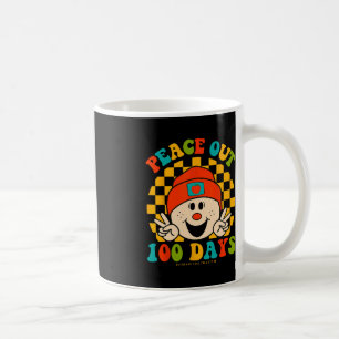 Peace Out 100 Days Of School Teacher Student Eyes Coffee Mug