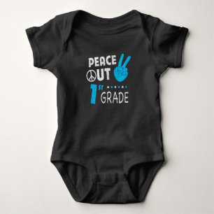 Peace Out 1st Grade Back To School Last Day Kids  Baby Bodysuit