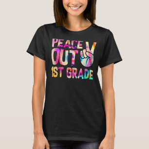 Peace Out 1st Grade Happy Last Day Of School Tie D T-Shirt