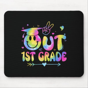 Peace Out 1st Grade Tie Dye Last Day Of School Gra Mouse Pad
