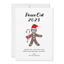 Peace Out 2022 Funny Saying Christmas Gingerbread