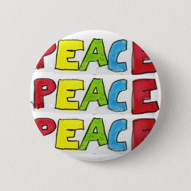 Peace Out 2 Inch Round Button (Front)