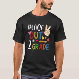 Peace Out 2nd Grade  Last Day Of School 2nd Grade  T-Shirt