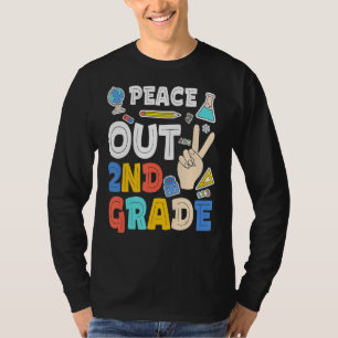 Peace Out 2nd Grade  Second Grade Graduation T-Shirt