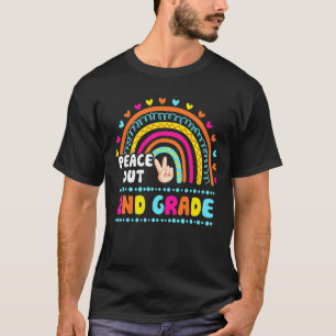 Peace Out 2nd Grade Teacher Last Day Of School Cut T-Shirt