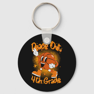 Peace Out 4th Fourth Grade Graduation Last Day Of  Keychain