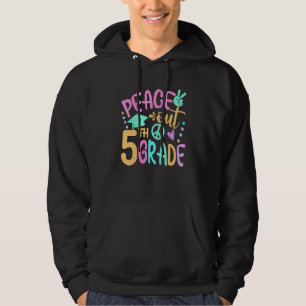 Peace Out 5th Grade Bye Bye School Hello Summer Hoodie