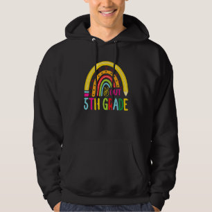 Peace Out 5th Grade Rainbow Last Day Of School Hoodie