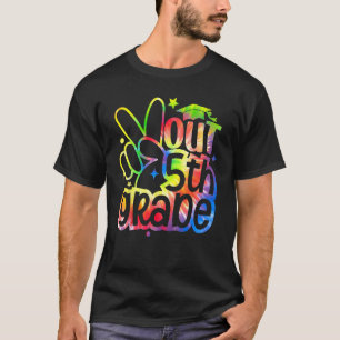 Peace Out 5th Grade Tie Dye Graduation Last Day Of T-Shirt