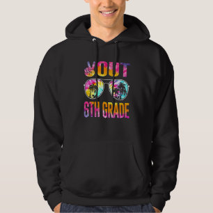 Peace Out 6th Grade Tie Dye Graduation Last Day Of Hoodie