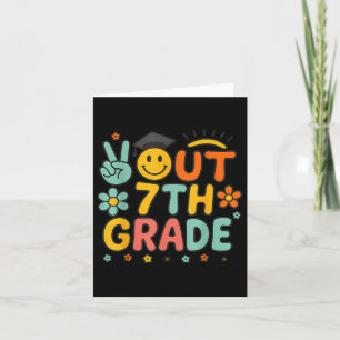 Peace Out 7th Grade Cl Of 2025 Goodbye Graduation  Card