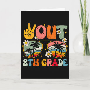Peace Out 8th Grade Groovy Graduation Last Day Of Card