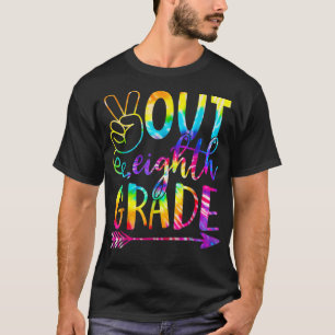 Peace Out 8th Grade Tie Dye Graduation Class Of 20 T-Shirt