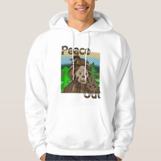 Peace Out Bigfoot Sasquatch Hoodie