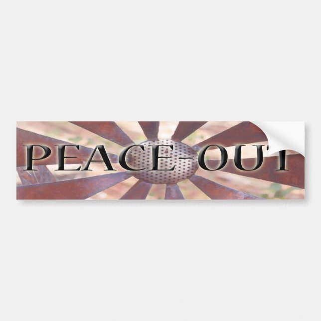 Peace-out bumper sticker (Front)