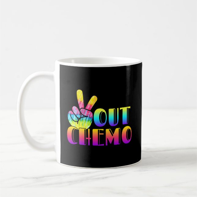 Peace-Out Chemo Last Day Of Chemo End Chemotherapy Coffee Mug (Left)