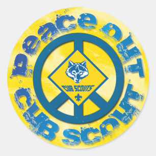 Peace Out Cub Scout Sticker