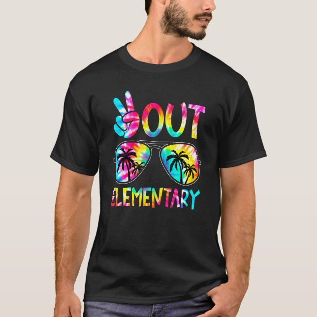 Peace Out Elementary  Last Day Of School Elementar T-Shirt (Front)