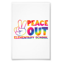 Peace Out Elementary School Tie Dye Last Day 