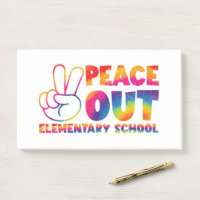 Peace Out Elementary School Tie Dye Last Day