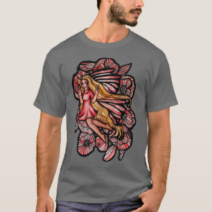 Peace Out Fairy Peaceful Red Poppy Fairy Garden T-Shirt