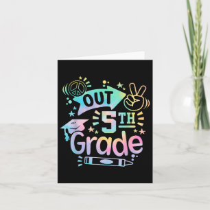 Peace Out Fifth Grade Last Day Of School 5th Grade Card
