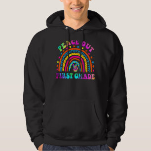 Peace Out First 1st Grade Happy Last Day Of School Hoodie