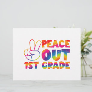 Peace Out First Grade Tie Dye Last Day 1st Grade  Letterhead