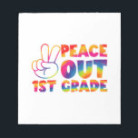 Peace Out First Grade Tie Dye Last Day 1st Grade  Notepad<br><div class="desc">Peace Out First Grade Tie Dye Last Day 1st Grade</div>