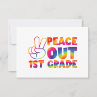 Peace Out First Grade Tie Dye Last Day 1st Grade 