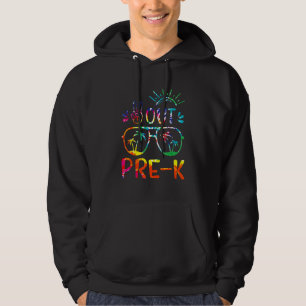 Peace Out First Pre K Happy Last Day Of School Tie Hoodie
