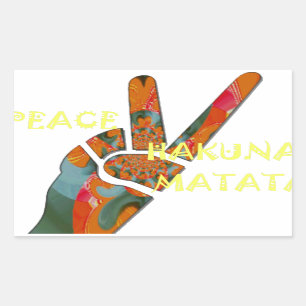 Peace Out: Hakuna Matata Vibes Sign Sticker