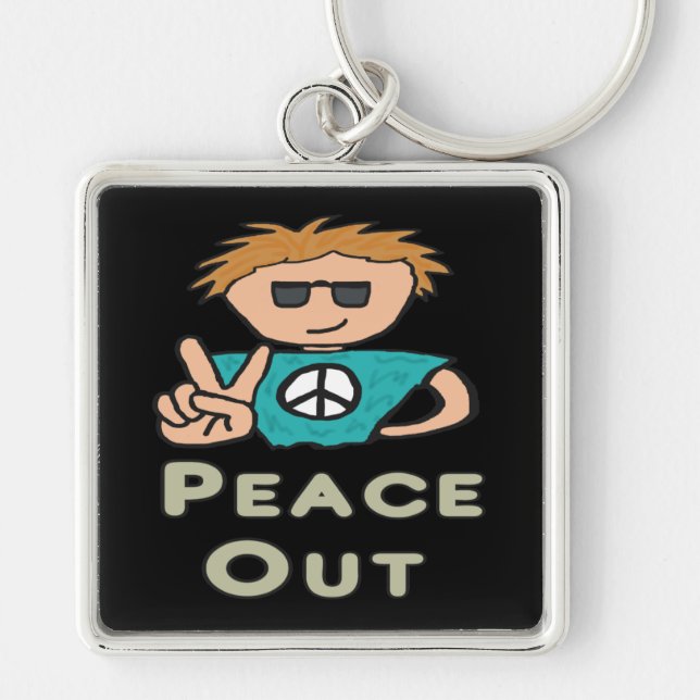 Peace Out Keychain (Front)
