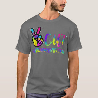 Peace Out Kindergarten Happy Last Day Of School Ki T-Shirt