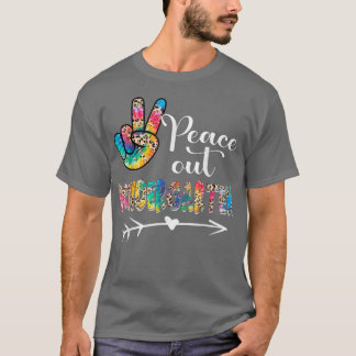 Peace Out Kindergarten Last Day of School Summer T T-Shirt
