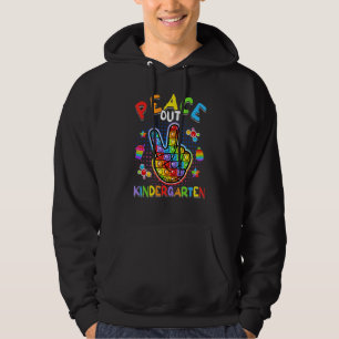 Peace Out Kindergarten Teacher Student Last Day Po Hoodie