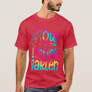 Peace Out Kindergarten Tie Dye Graduation Last Day T-Shirt