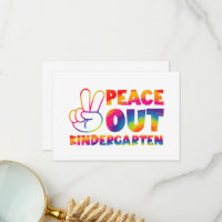 Peace Out Kindergarten Tie Dye Last Day Of School