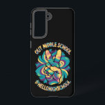 Peace Out Middle Hello High School School Tie Dye  Samsung Galaxy Case<br><div class="desc">Peace Out Middle Hello High School Tie Dye Back to School</div>