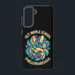 Peace Out Middle Hello High School School Tie Dye  Samsung Galaxy Case<br><div class="desc">Peace Out Middle Hello High School Tie Dye Back to School</div>