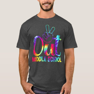 Peace Out Middle School Happy Last Day Of School T T-Shirt